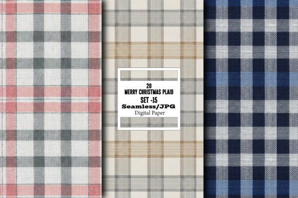 Download Merry Christmas Plaid Pattern – Set 15 - Christmas Collection
