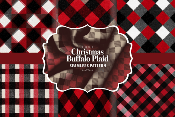 Download Christmas Buffalo Plaid Seamless Pattern - Christmas Collection