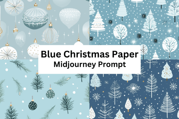 Download Blue Christmas Paper - Midjourney Prompts - Christmas Collection