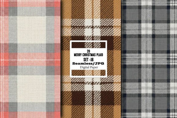 Download Merry Christmas Plaid Pattern – Set 16 - Christmas Collection