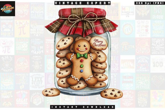 Download Gingerbread Cookie Jar Christmas Clipart - Christmas Collection