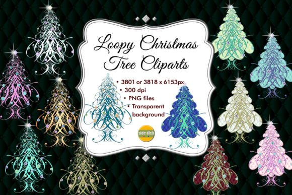 Download Loopy Christmas Trees Clipart - Christmas Collection