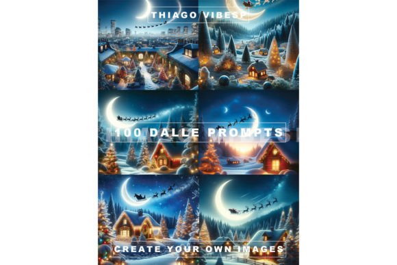 Download 100 DALLE PROMPTS - Merry Christmas - Christmas Collection