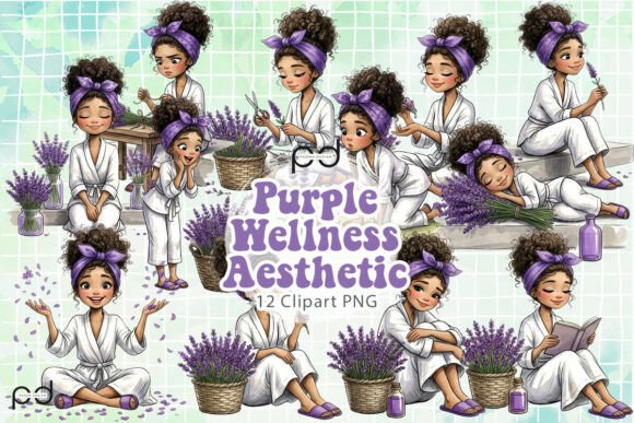 Download Purple Wellness Aesthetic Graphics - Graphic Collection