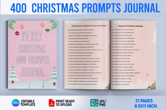 Download 400 Christmas Prompts Journal - Christmas Collection