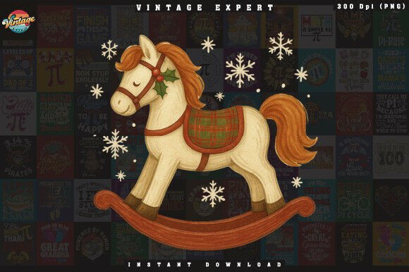 Download Cozy Rocking Horse Christmas Clipart - Christmas Collection